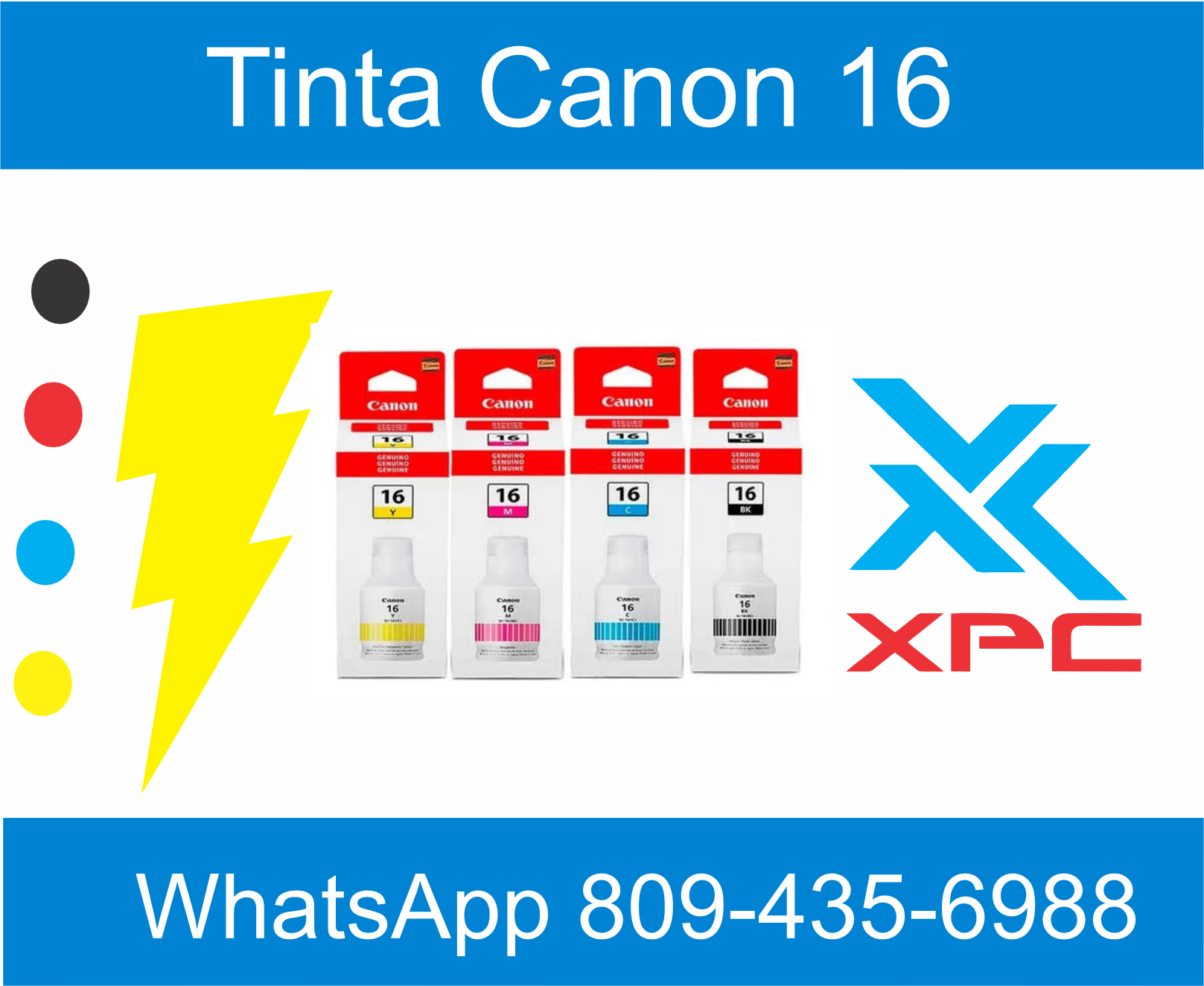 botellas de tinta canon GI-16